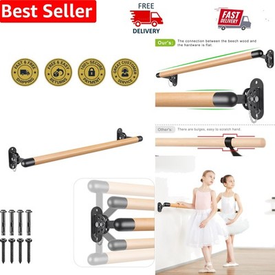 Multifunctional Ballet Barre - Solid Wood, Adjustable Height for Home Practice