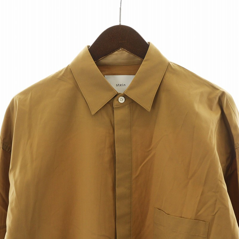 Stein Fly Front Sleeve Oversized Shirt Long S Beige St.143 /An20 