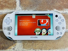 PS Vita Light Blue White PCH-2000 Sony PlayStation Japan 8GB Charger 2 Game DDP