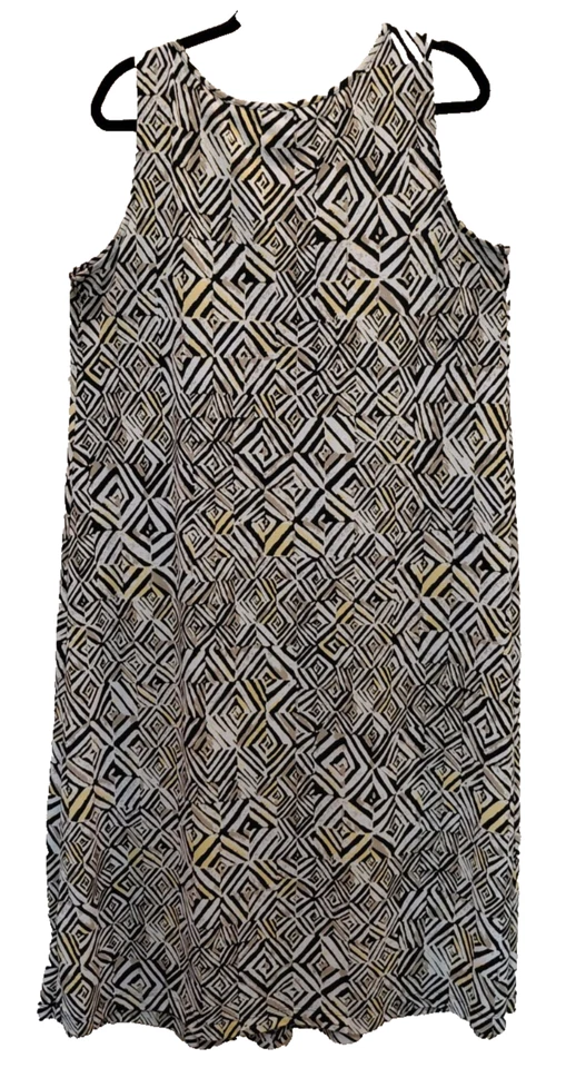 Vestido midi geométrico ciervo blanco X-grande 16/18 sin mangas elástico ajustado modesto Foto 2 de 4