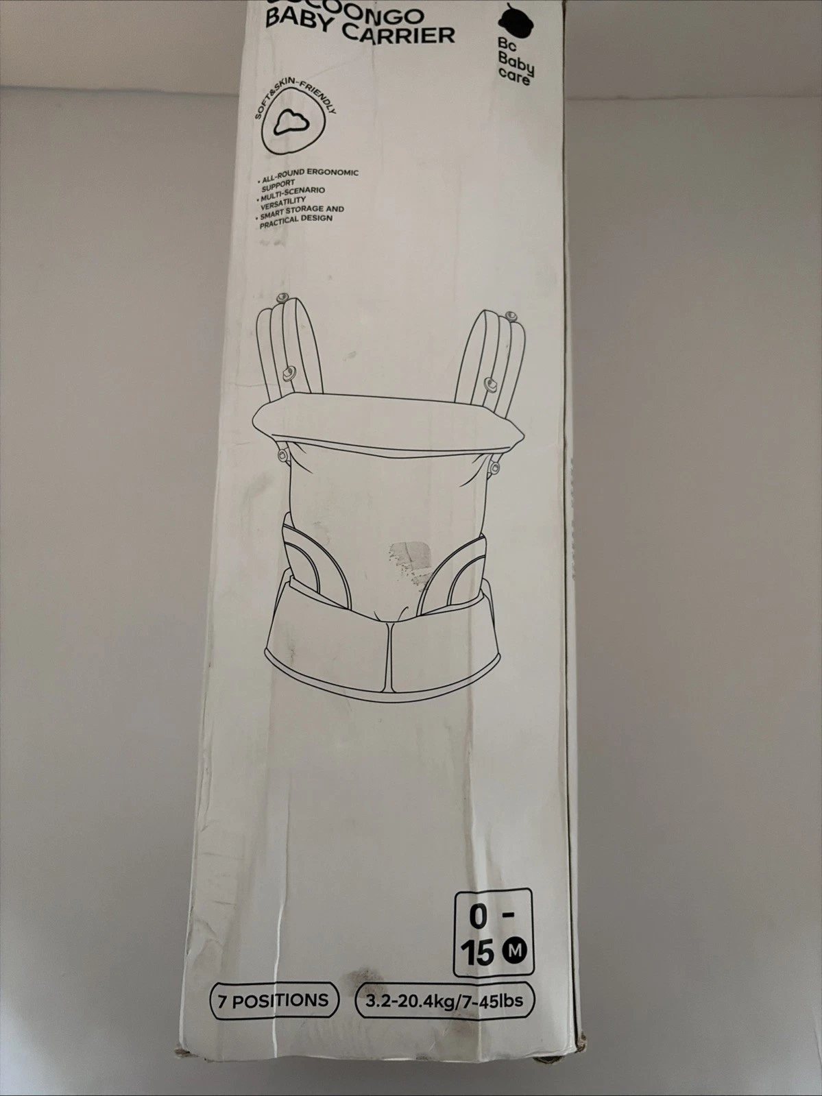 Bc Babycare CocoonGo Baby Carrier Ergonomic Soft Adjustable Hip Support NIB