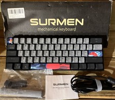 Portable 60 Mechanical PC Gaming Keyboard wired Multi Color RGB LED Backlit