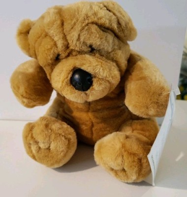 Sniffer The Sharpei Plush Dog 7'' Makes Noise When Squeezed With Tag Tested Works