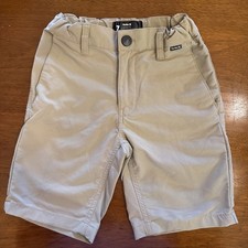 Hurley H2O-Dri Boys Stretch Casual Shorts Size 7 Khaki