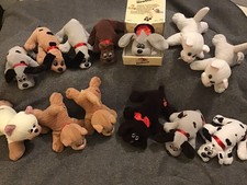 Lot of Vintage Tonka Pound Puppies  Purries Stuffed Newborns Plush Dogs Cats