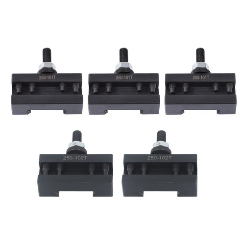 250-101XL 102XL AXA Tool Post Set 5 Pack Heavy Duty Wide Slot Machining - Zdjęcie 1 z 24