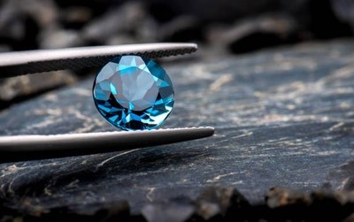 2 CT Natural Blue Diamond Round Cut VVS1 D Grade Certificate With free gift aa10