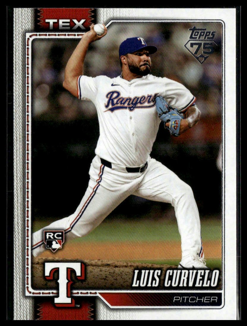 Luis Curvelo Topps 2026 Topps #386 Texas Rangers RC Gold A11