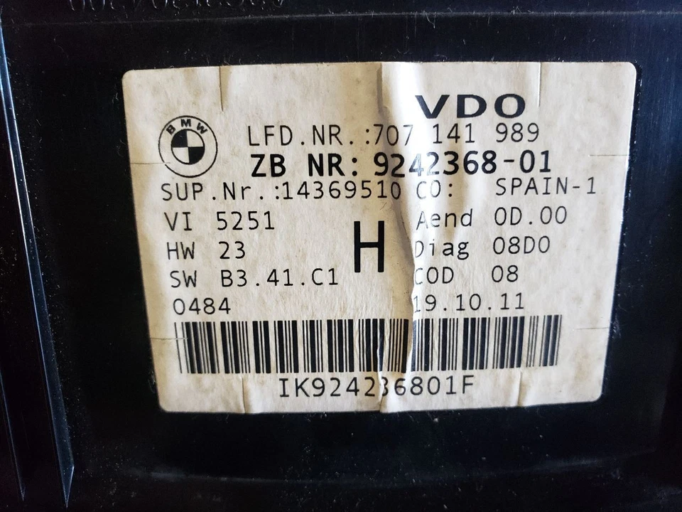 Кластер спидометра - 2012 BMW 335i E92 LCI авто купе - 09-12 OEM 9242368 - Изображение 3 из 4