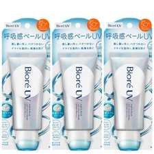 Biore UV Aqua Rich Airy Hold Sunscreen Cream Breathable Veil 70g 2025 ×3 Fedex