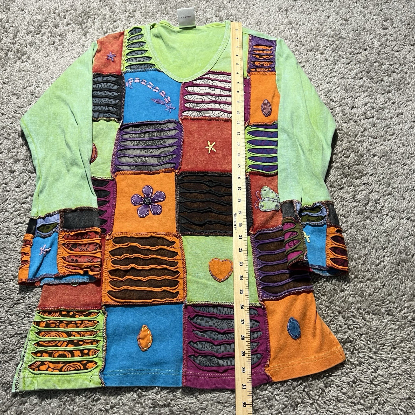 India Boutique One Size Patchwork Boho Festival S… - image 4