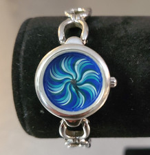 Guess Women's Watch Vintage Analog Quartz Blue Dial Spiral Design 6.75 in 23 mm