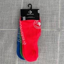 Converse Flat Knit Ultra Low Socks Pink Green Blue NEW Womens 4-10