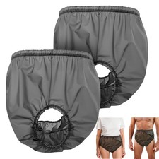 Florith 2 Pack Adult Incontinence Pants TPU Waterproof Diaper Cover, Plastic ...
