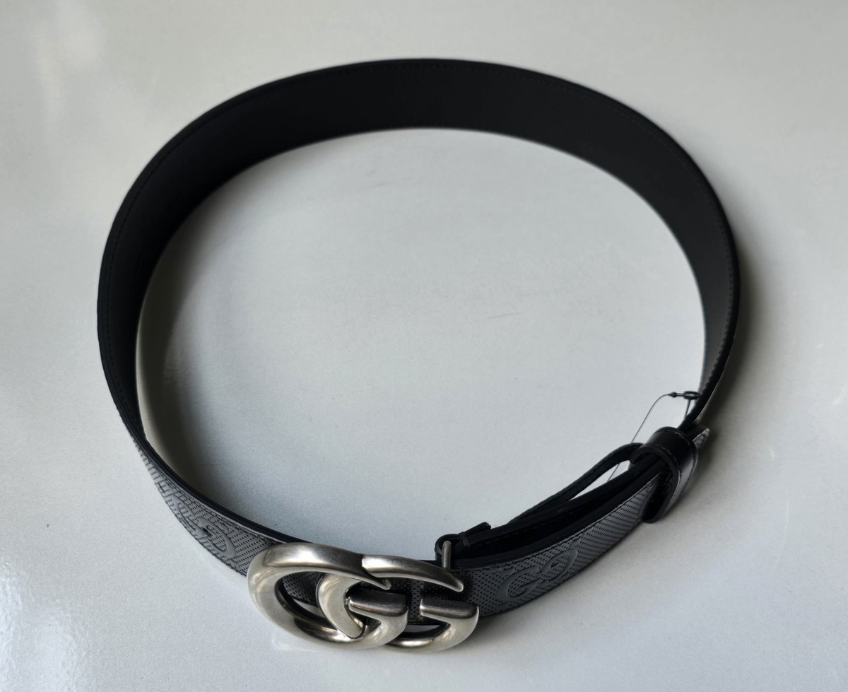 Black Gucci Belt, Wide band, 75x30 IMG_0981.jpg?v=1711564045 main image 4