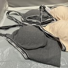 2 Izod Wire Free Plunge Bras Seamless Comfort GRAY & BEIGE — photo 4