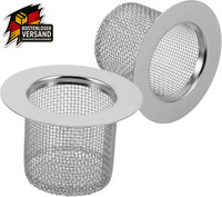 2 StüCk-Pack Edelstahl Abflusssieb HaarfäNger 4Cm Rund SpüLbecken Siebkorb Boden