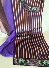 Anne Klein Beautiful Vintage MCM Rectangle Silk Scarf purple/brown  others
