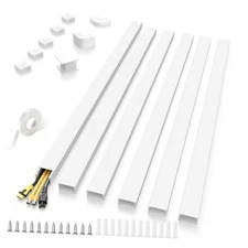  94in Cable Hider, Cord Hider Cord Covers for Wire on Wall, Large White