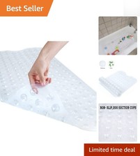 Extra Large 40x16 Non-Slip Shower Mat with 200 Suction Cups - Machine Washable