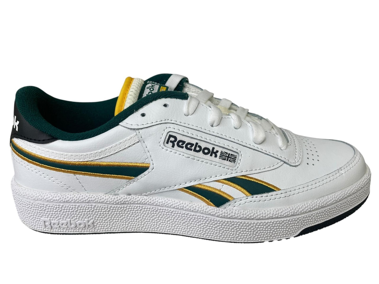 Reebok Men Sneaker Tennis 100201095 Club C Revenge White Gold Green Size 85 M 13790₽