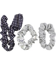 American Eagle Womens 3-Pack Bow Tie Hair Scrunchie, Multicoloured