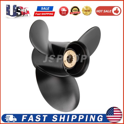 JSPROP 10 5/8 x 12 Pitch Boat Propeller fit Mercury Engines 25-70HP 13 Tooth, RH
