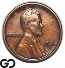 1924-S Lincoln Cent Wheat Penny, Choice XF++ Better Date