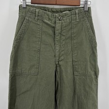 US Army OG-107 Type I Fatigue Pants Trousers Men s Cotton Sateen 26 Waist Clean