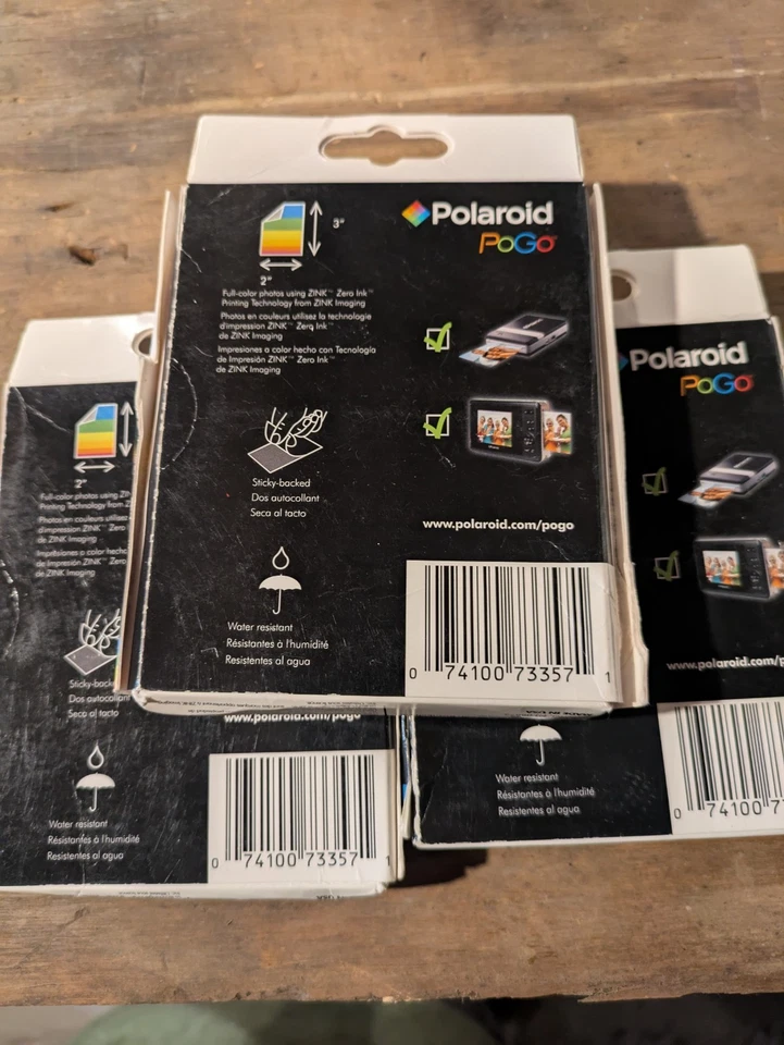 Lot Of 3 Polaroid PoGo 2 x 3 ZINK Photo Paper 30 Sheets New Sealed Made in USA - Image 3 of 3