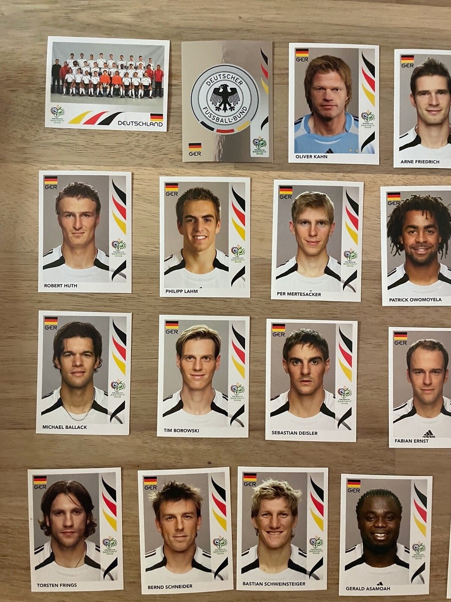 Panini World Cup 2006 TEAM GERMANY FULL SET OF STICKERS! MINT | eBay