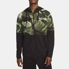 Nike Men's Brown/Multi Camo Fleece FZ Fitness Hoodie DQ4790-220 S/M/L/XL/XXL