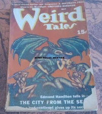 "THE GHOST WRITER" ROBERT BLOCH WEIRD TALES MAY 1940 H BOK COVER PULPS MAGAZINE