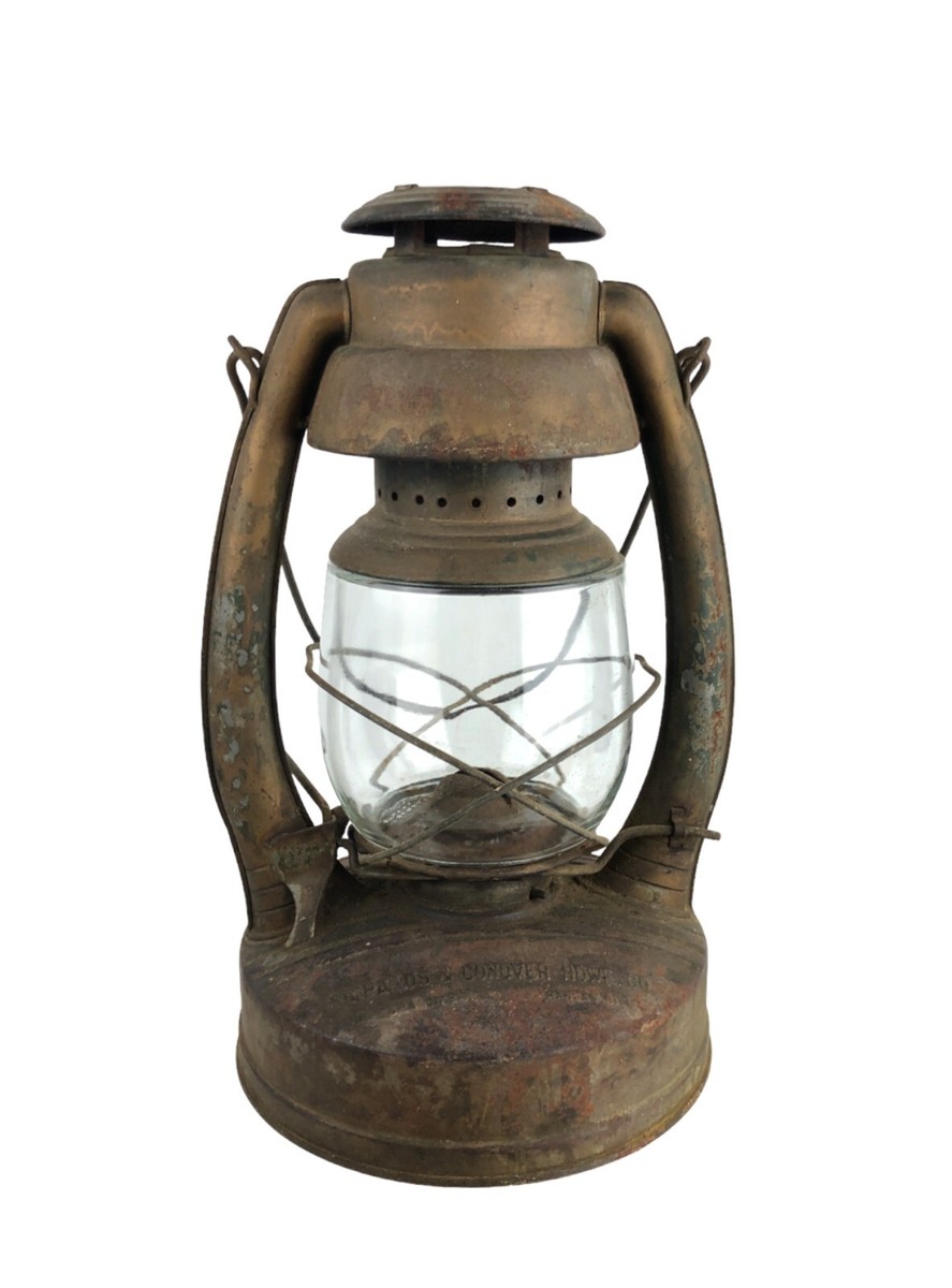 Antique Richards & Conover Hardware Kerosene Oil Lantern Oklahoma