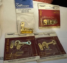 NEW 4 BRASS BOX LATCHES WITH SCREWS