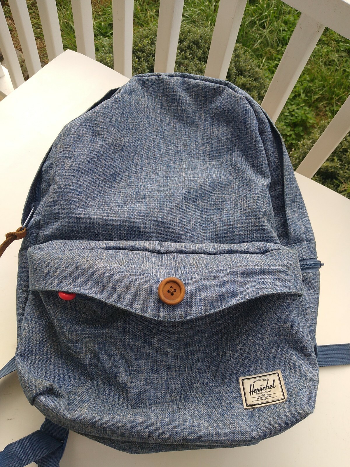 heritage offset denim backpack