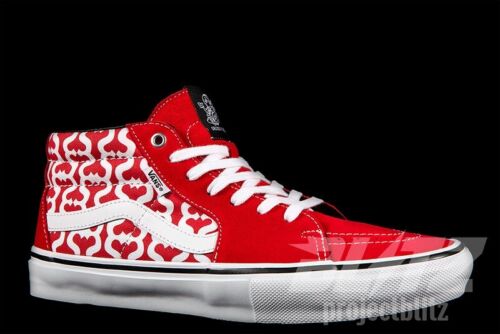 SS21 Vans Supreme Skate Grosso Mid Monogram S Logo Red Size 8 2021 - Picture 2 of 6