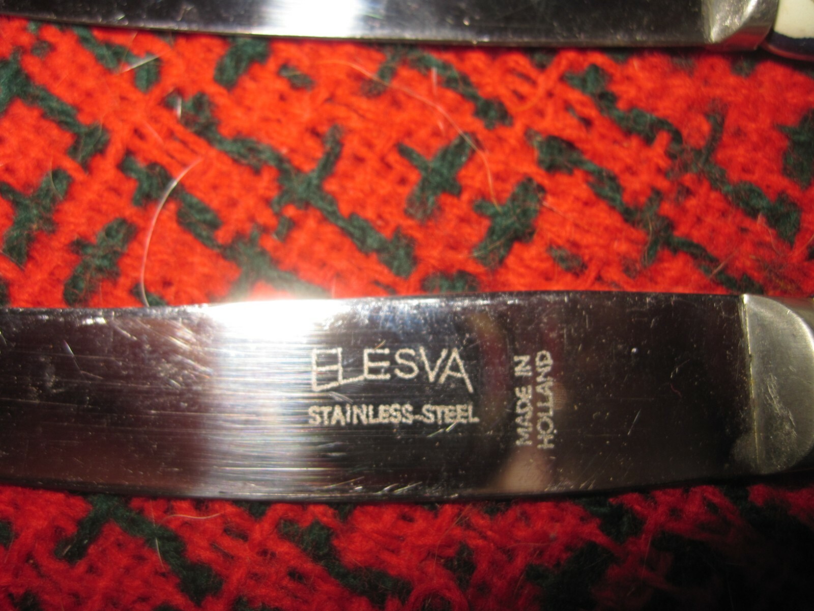 Set of 4 Fancy ELESVA Made in Holland Porcelain Handled Cheese Knives