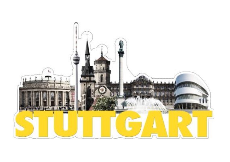 Stuttgart letter collage premium magnet poly souvenir Germany