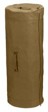 Coyote Brown Duffle Bags - Canvas Zipper Duffle Travel Gear Bag w/ D-Rings