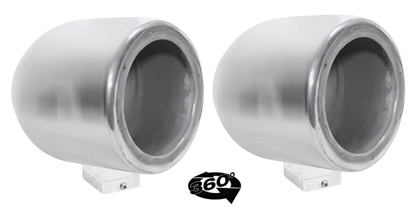 2 Хромированные корпуса динамиков для поверхностного монтажа Rockville MAC65S 65 поворачиваются на 360