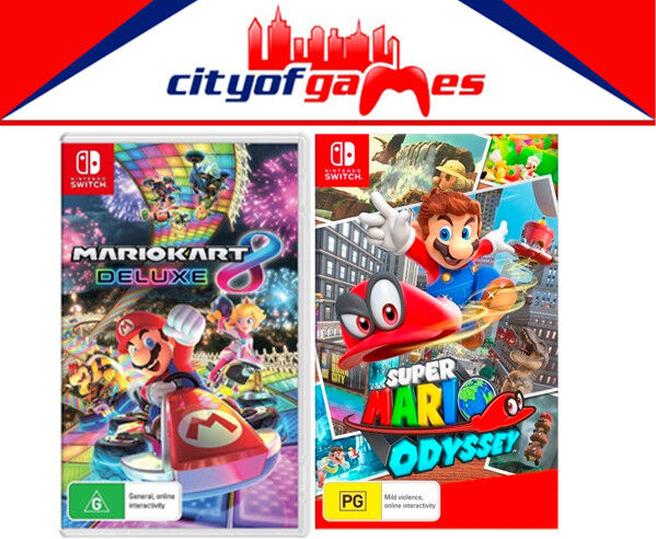 Super Mario Odyssey & Mario Kart 8 Deluxe SWITCH New In Stock