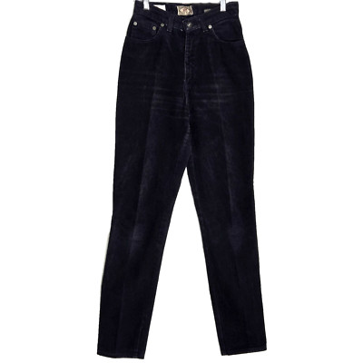 Vintage 90s Express Jeans Skinny Womens Size 5/6 Black Denim High Rise Classic