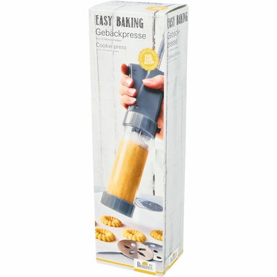 Birkmann Easy Baking Gebäckpresse Kekspresse Plätzchen mit 10 Motivscheiben