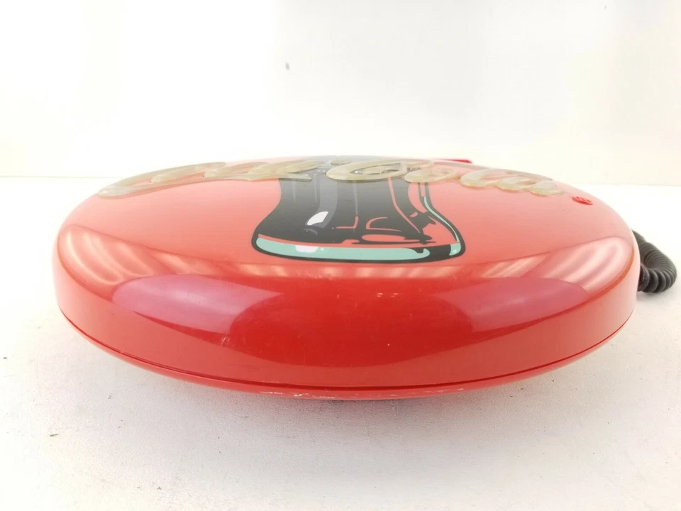 Vintage 1995 Coca Cola Button Telephone Round Disc Blinking Landline Telephone - Image 2 of 4