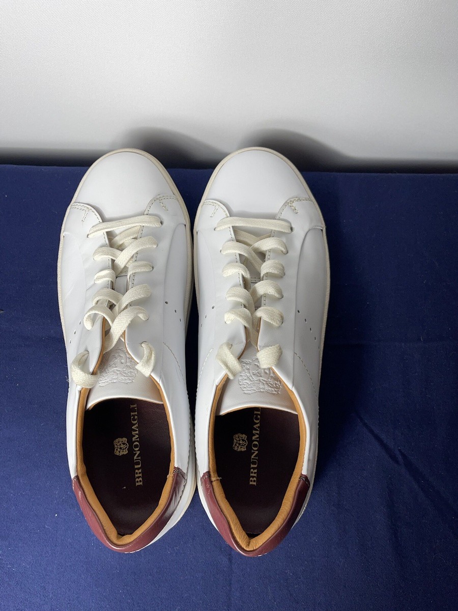 Bruno Magli Shoes Daniel White Leather Lace Up Casual Men\'s Size 11.5 Sneakers bruno-magli-WHITE-Daniel-Low-  main image 2
