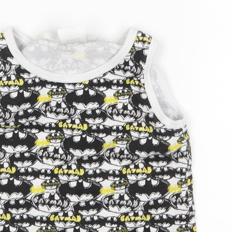 Batman Boys White Cotton blend Tank Size 3-4 Years image 10