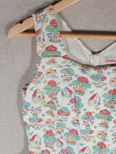 Abito Cath Kidston London UK 8 S donna villaggio inglese stampa campagna cotone - Foto 2 di 17
