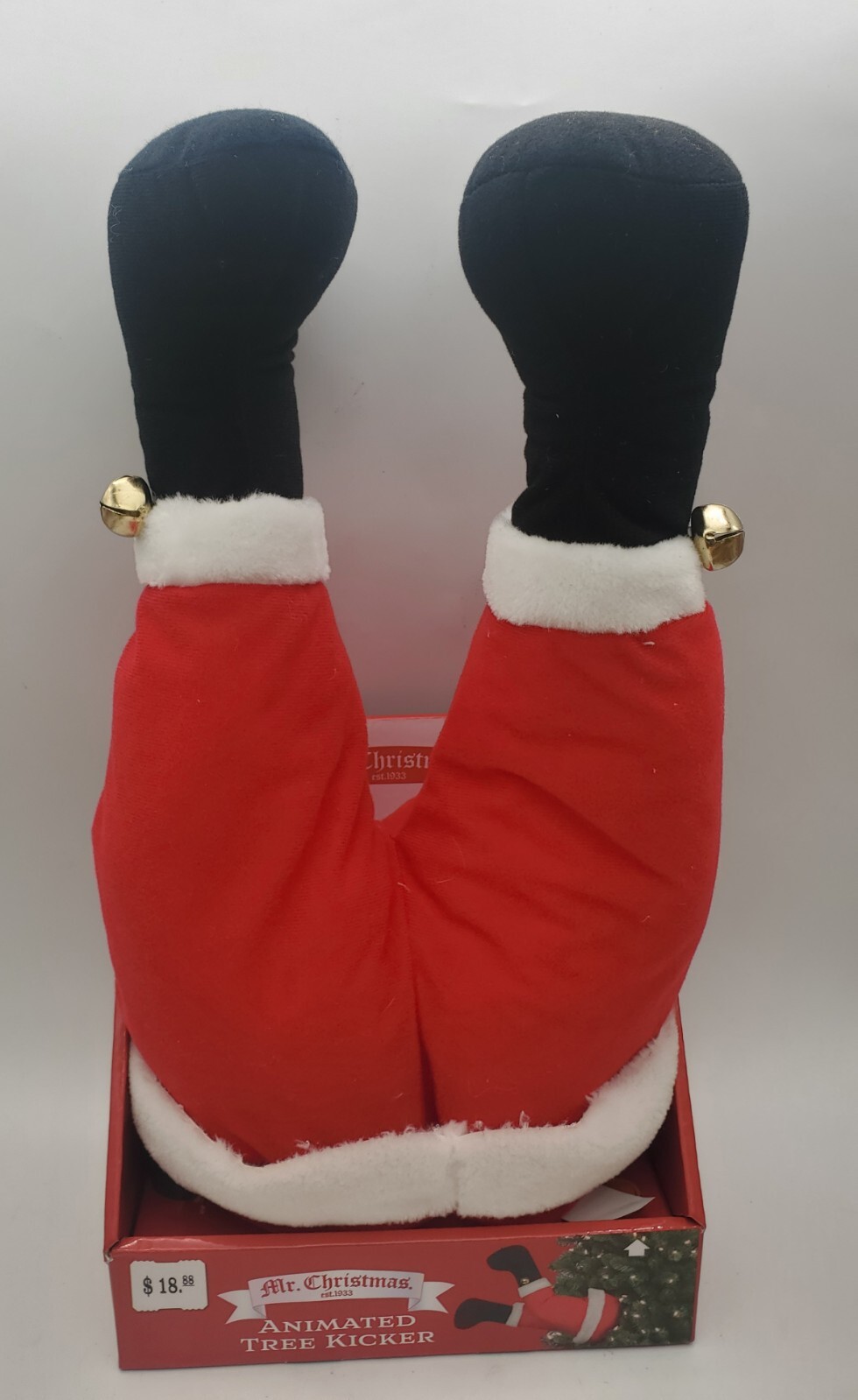 Mr. Christmas Animated Christmas Leg Kickers 24” Santa Holiday Stuck