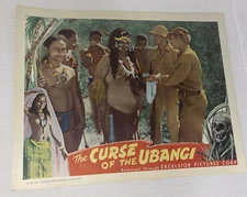 Curse of Ubangi Lobby Movie Promo Litho Card Wild Tribal Skull Vintage 1940s